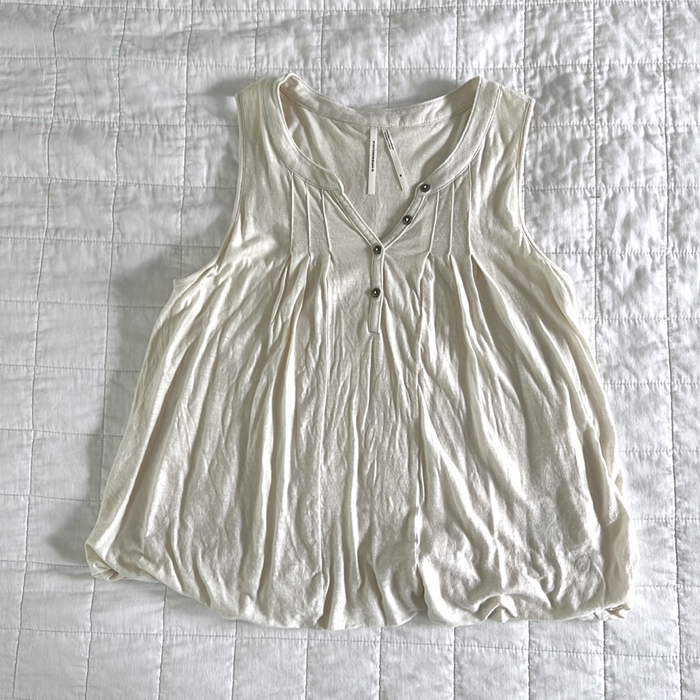 Anthropologie McKenna Top cream color size medium